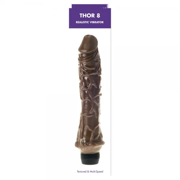 Vibrators Kinx Thor 8 Realistic Vibe Brown Kinx