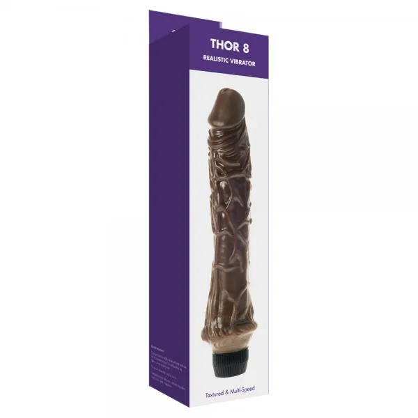 Vibrators Kinx Thor 8 Realistic Vibe Brown Kinx