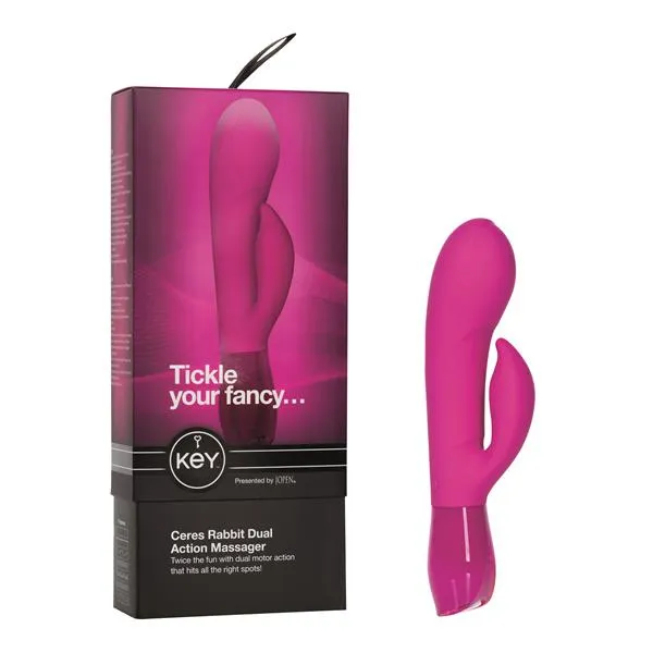 Vibrators Lovetwoo Key by Jopen Ceres Rabbit Dual Motor Massager Raspberry Pink