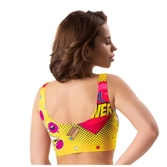 Vibrators Mememe Lingerie Comics Insta Crop Top Multi Coloured