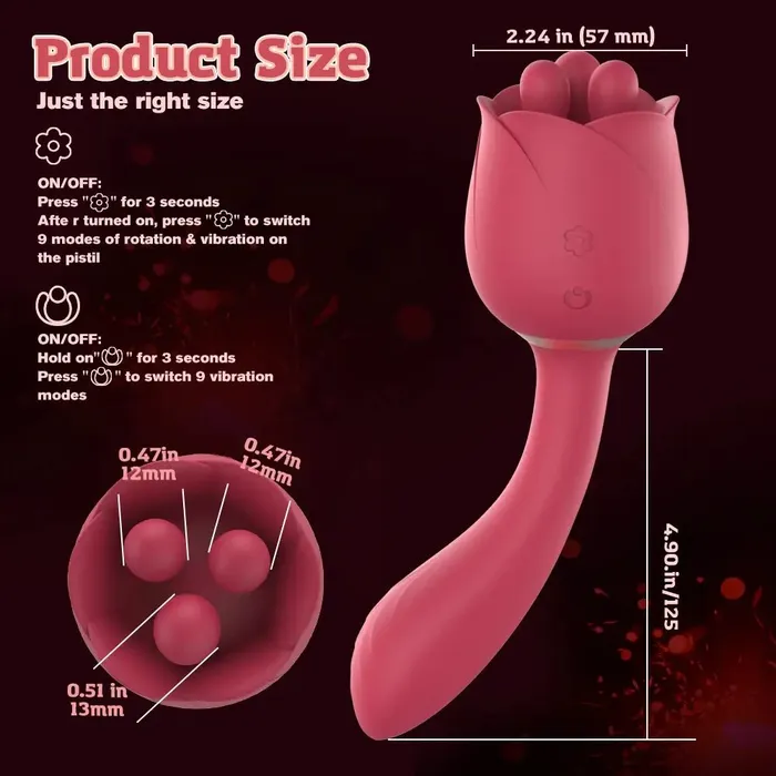 Vibrators OOTYEMO Rose Clitoral Vibrator for Women