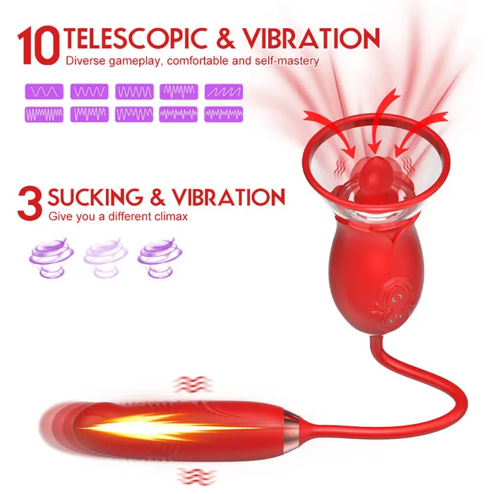 Vibrators OOTYEMO Rose Tongue Licking Snatch Toy