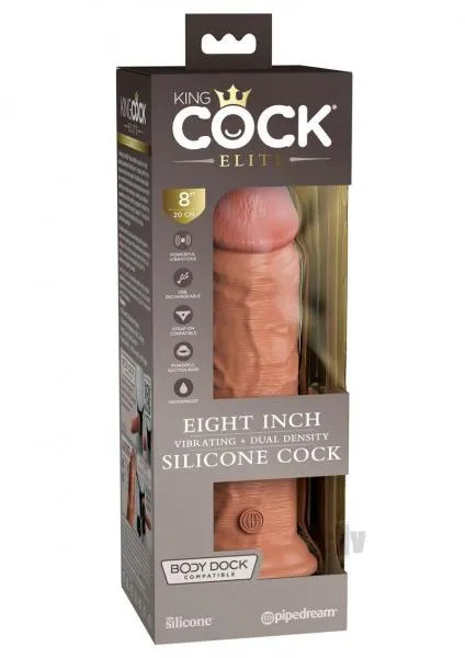 Vibrators Pipedream Kc Elite Dual Dense Vibe Cock 8 Tan