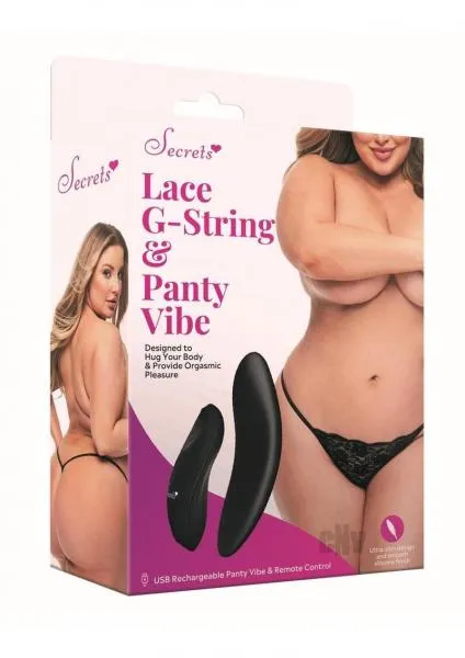 Vibrators Seductucom Sk Lace Gstring Panty Vibe Qs Black