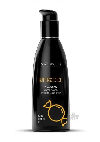 Vibrators Wicked Aqua Butterscotch Lube 2oz Seductucom