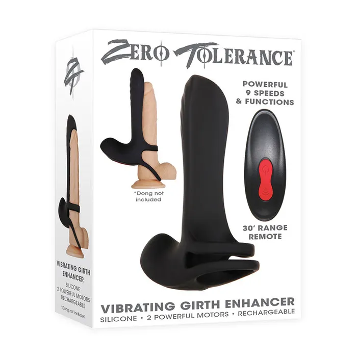 Zero Tolerance Zero Tolerance Vibrating Girth Enhancer Black USB Rechargeable Sleeve with Wireless Remote Anal