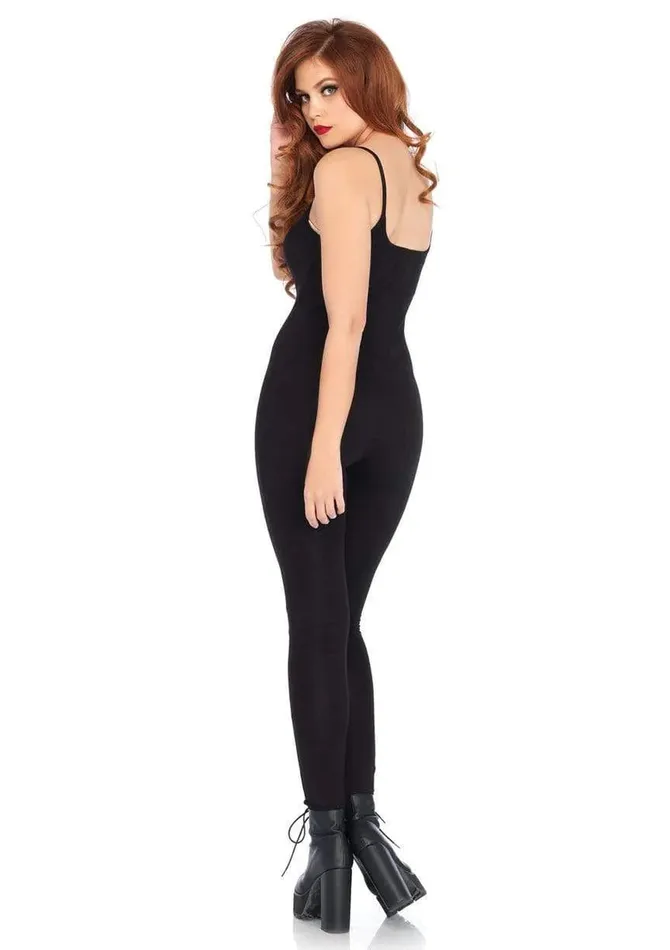 Basic Black Stretchy Unitard Leg Avenue Anal