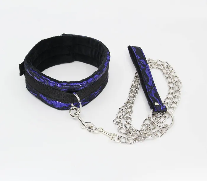 Berlin Baby Satin Jacquard Collar and Leash Set Love In Leather Anal