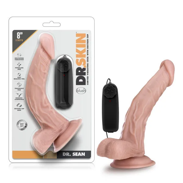 Blush Novelties Female Sex Toys Dr Skin Dr Sean 203 cm 8 Vibrating Dong