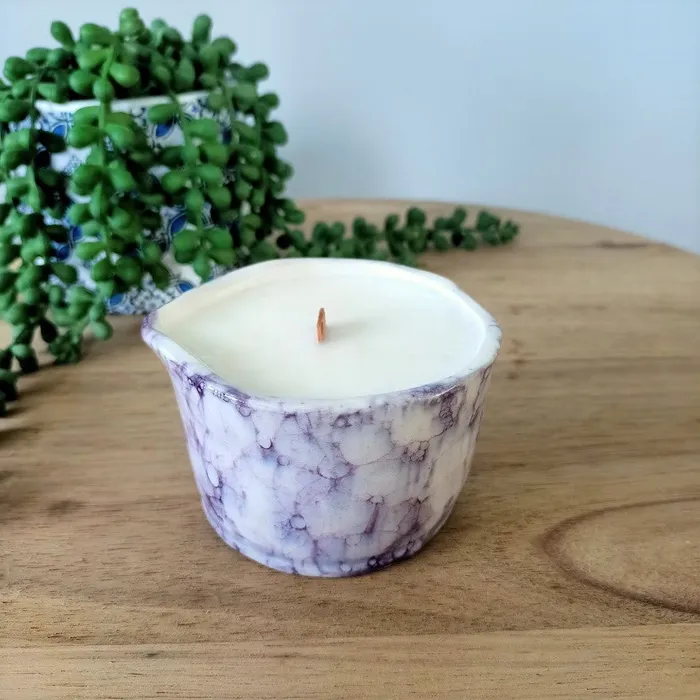 Clean Satisfaction Tiedye Purple Massage Candle Vibrators