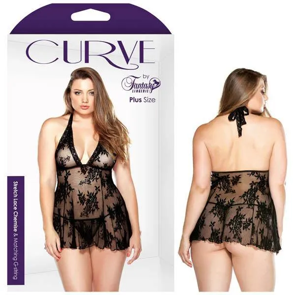 Curve Claudia Stretch Lace Chemise Gstring Fantasy Lingerie Vibrators