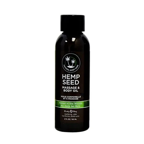 Earthly Body Couples Hemp Seed Massage Oil Naked in the Woods 2oz