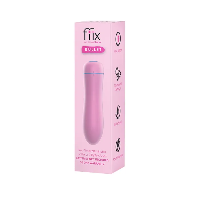 Female Sex Toys FemmeFunn FFIX Bullet Waterproof Vibrator Light Pink FemmeFunn