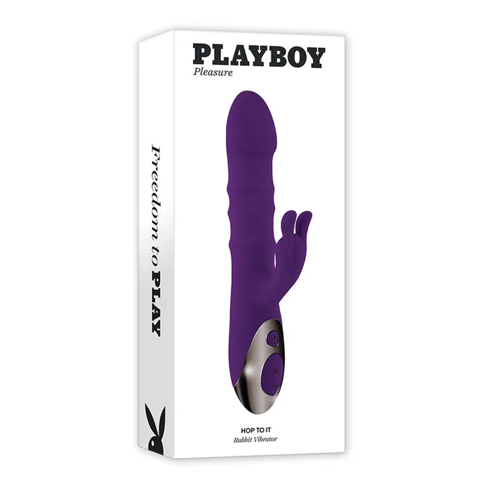 Female Sex Toys Playboy Hop To It Rechargeable Thrusting Silicone Dual Stimulation Vibrator Acai Evolved Novelties Inc