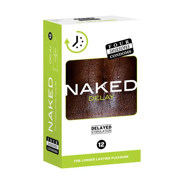 Four Seasons Female Sex Toys Four Seasons Naked Delay Ultra Thin Condoms 12 Pack