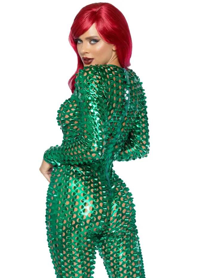 Green Metallic Cutout Catsuit Leg Avenue Vibrators