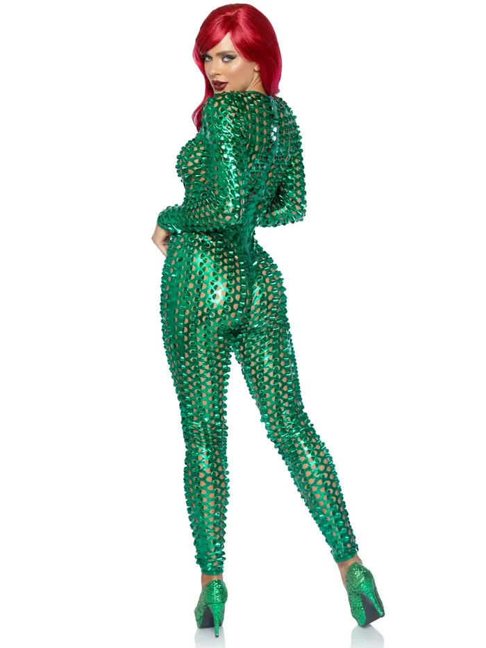 Green Metallic Cutout Catsuit Leg Avenue Vibrators