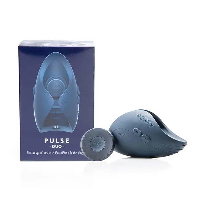 Hot Octopuss Vibrators Hot Octopuss Pulse Duo Rechargeable RemoteControlled Vibrating Stroker Blue