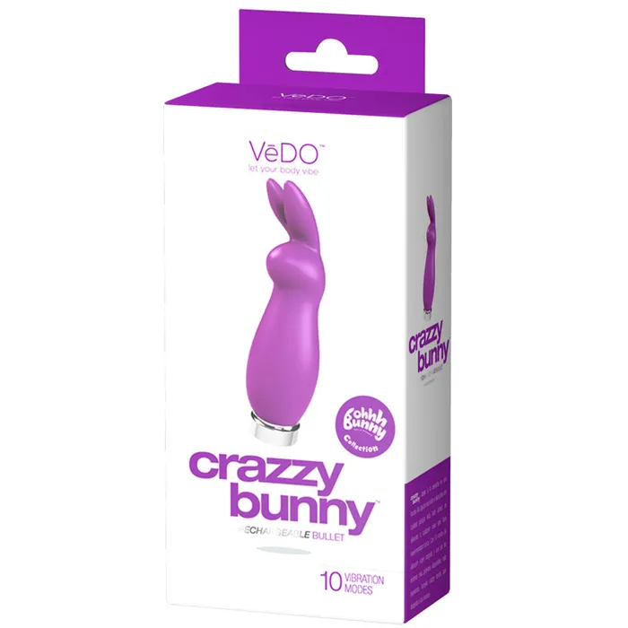 Vibrators VEDO VeDO Crazzy Bunny Rechargeable Mini Vibe Perfectly Purple