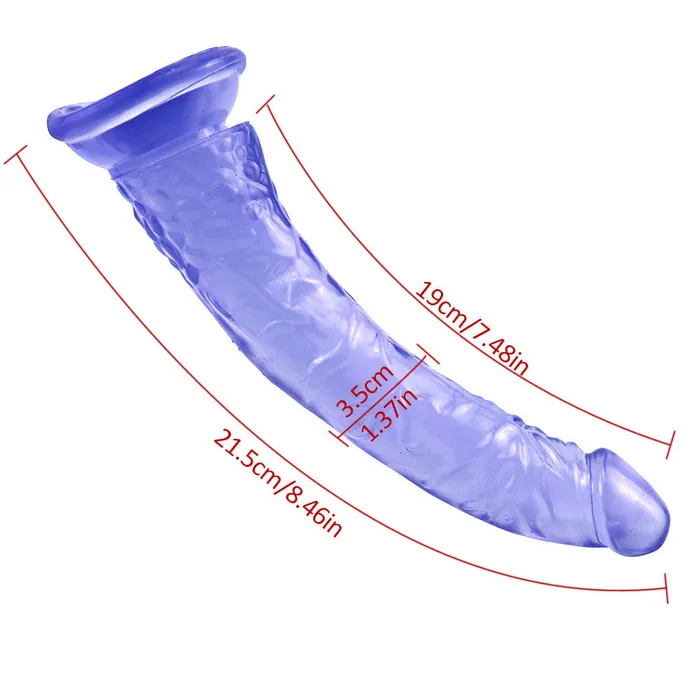  Anal 8 Inch small straight blue dildo