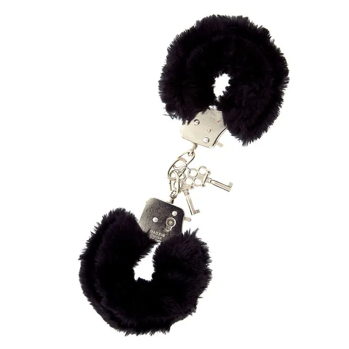 Anal Black Furry Metal Handcuffs Dream Toys