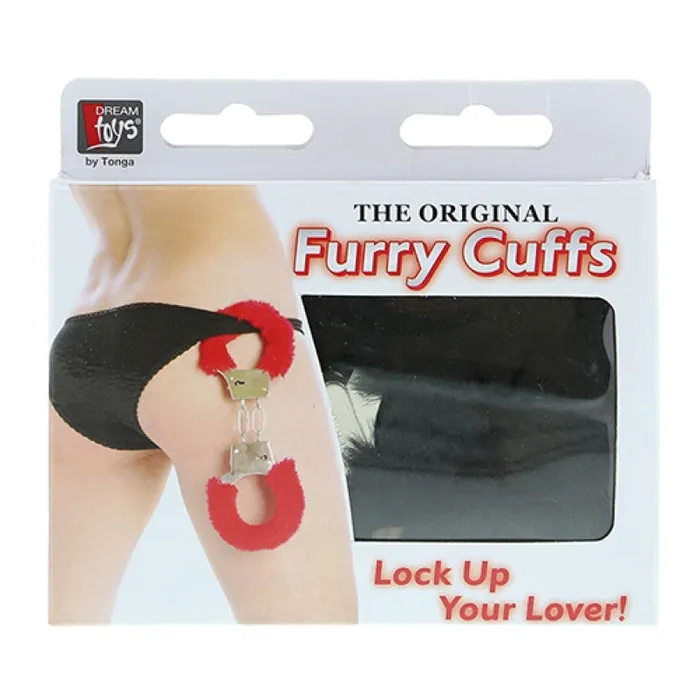 Anal Black Furry Metal Handcuffs Dream Toys