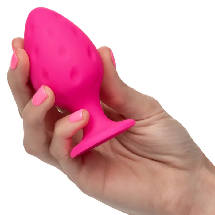 Anal California Exotic Novelties Cheeky Set of 2 Textured Silicone Butt Plugs Pink