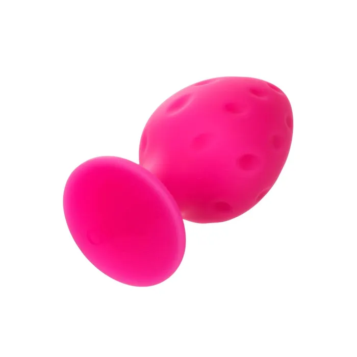 Anal California Exotic Novelties Cheeky Set of 2 Textured Silicone Butt Plugs Pink