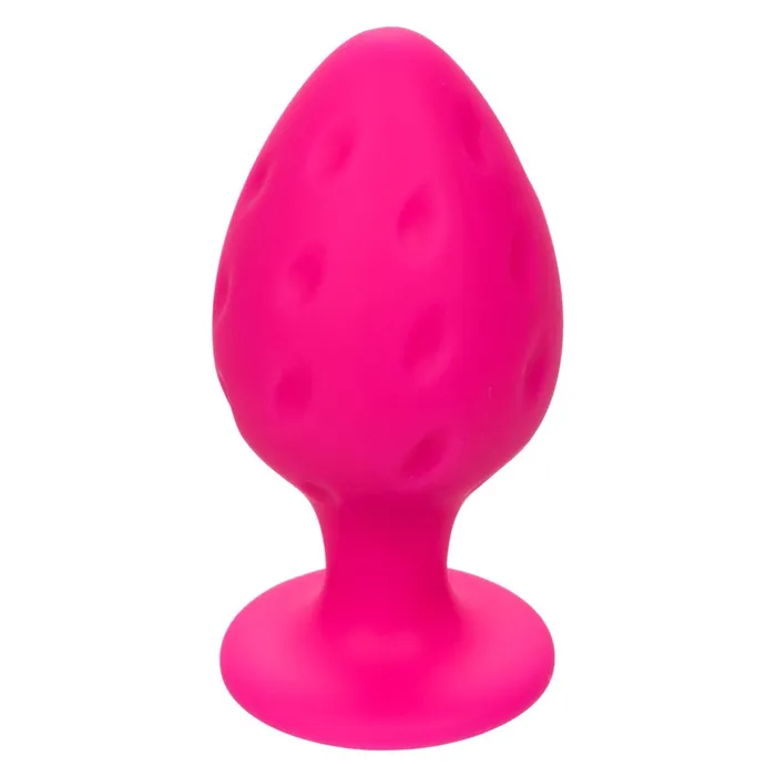 Anal California Exotic Novelties Cheeky Set of 2 Textured Silicone Butt Plugs Pink