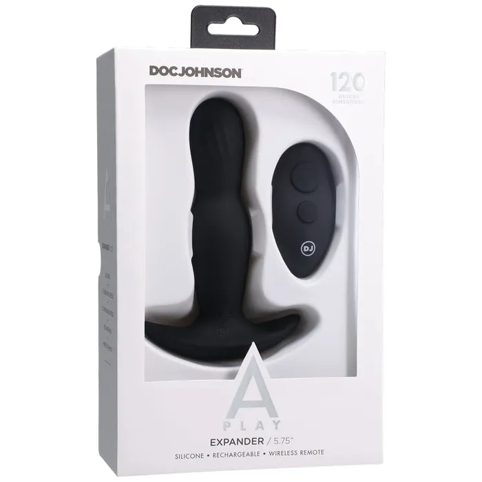 Anal Doc Johnson Doc Johnson Play Expander Silicone Anal Plug Black 120 Sensation