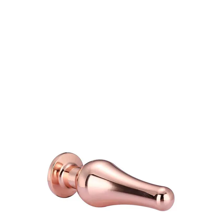 Anal Dream Toys Metal butt plug with pink crystal Rose Gold S