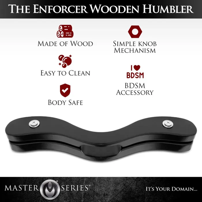 Anal Master Series Master Series The Enforcer Black Wooden Humbler