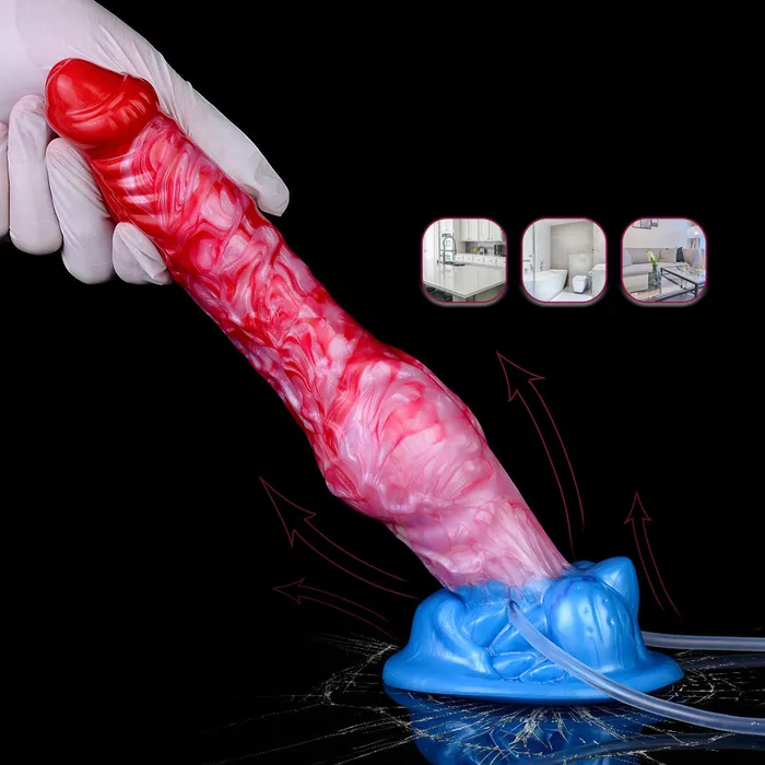 Anal mysite Inflatable Dog Dildo Butt Plug