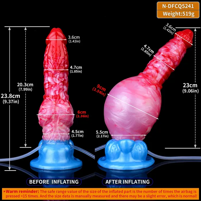 Anal mysite Inflatable Dog Dildo Butt Plug