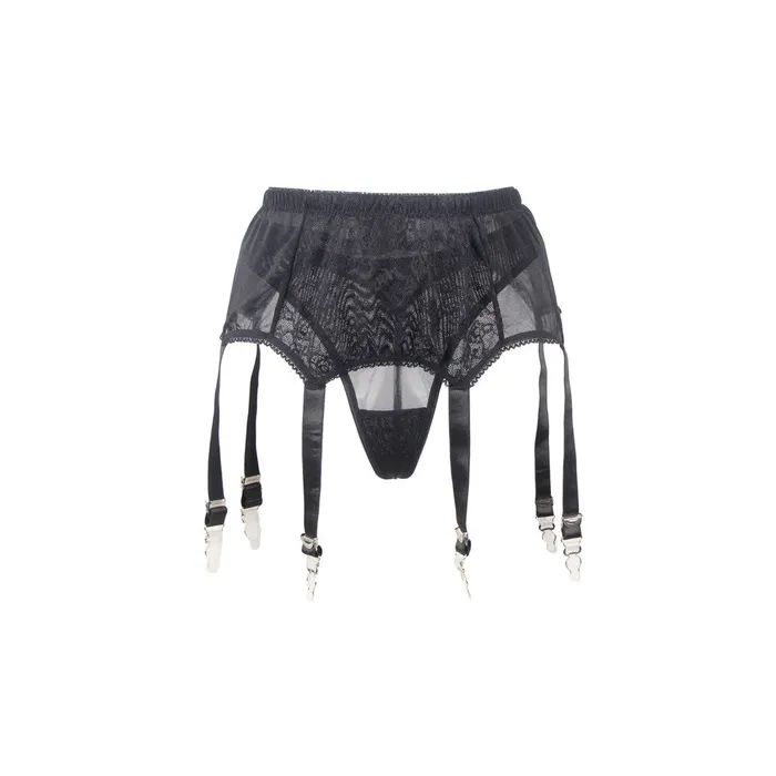 Anal QLingerie Paris Hollywood Garter Belt Thong Set