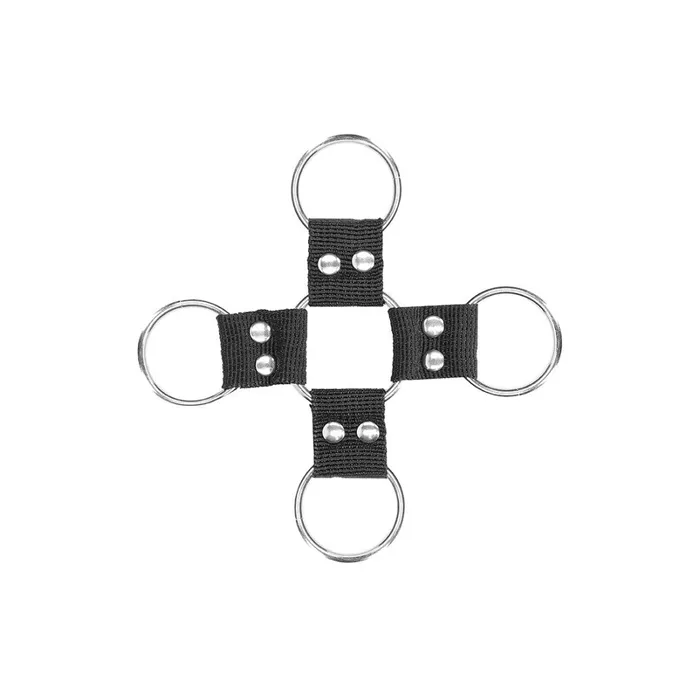 Anal Shots Toys Black White Cross Wrist Ankle Restraints