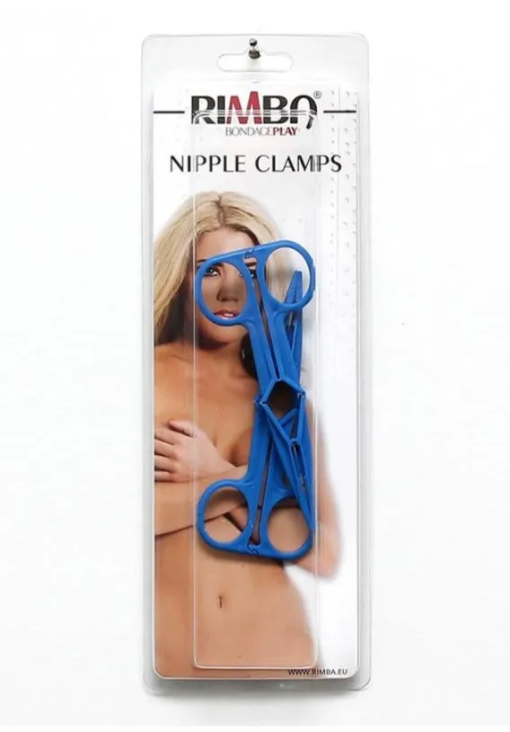 Blue Scissor Nipple Clamps Rimba Vibrators