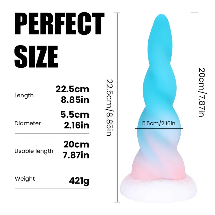 Blue Unicorn Suction Cup Dildo Dildos