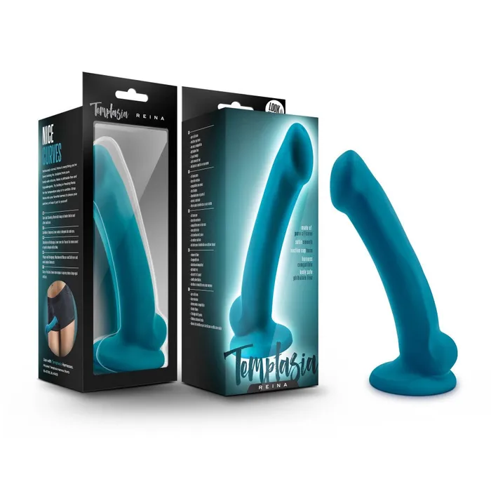 Blush Dildos Reina Soft Flexible Silicone Dildo blue