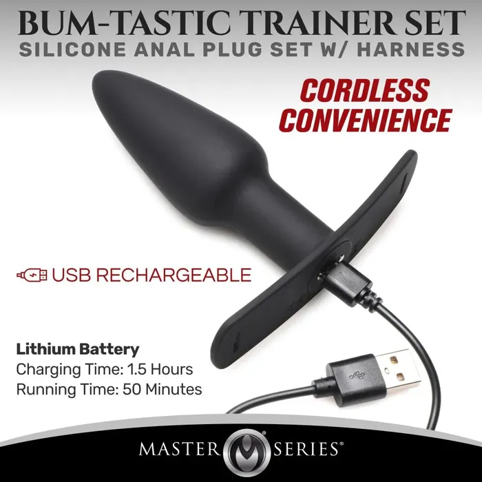 BumTastic Vibrating Butt Plug with Remote Belt XR Brands Male Sex Toys