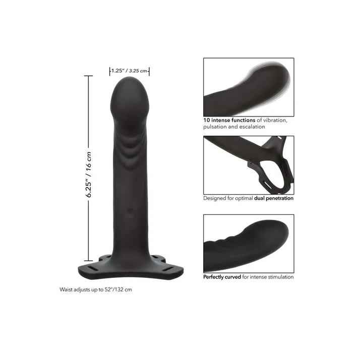 California Exotic Novelties Female Sex Toys Boundless Rechargeable Vibrating Unisex StrapOn Belt