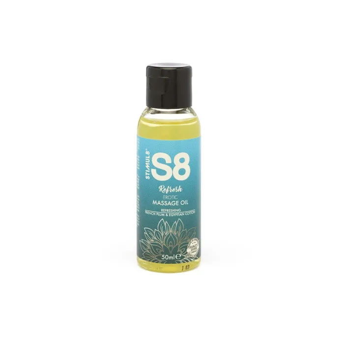 Couples Refreshing massage oil with the aroma of French plum and Egyptian cotton S8 Refresh 50 ml Stimul8