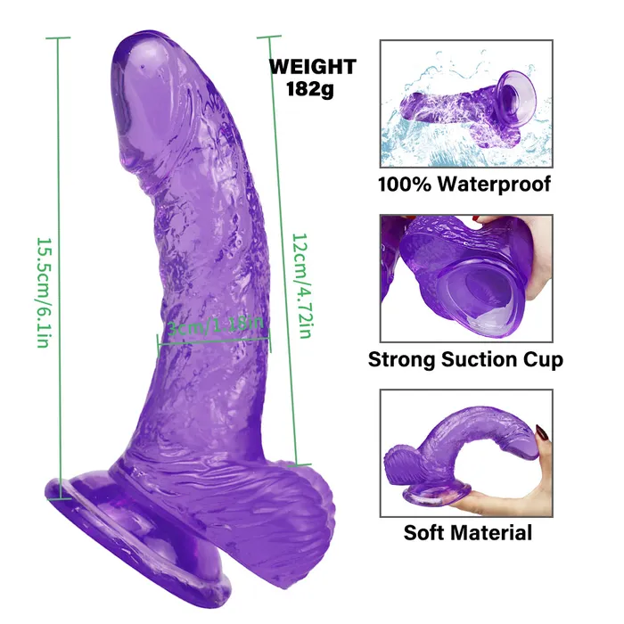 Dildos Purple curved dildo 