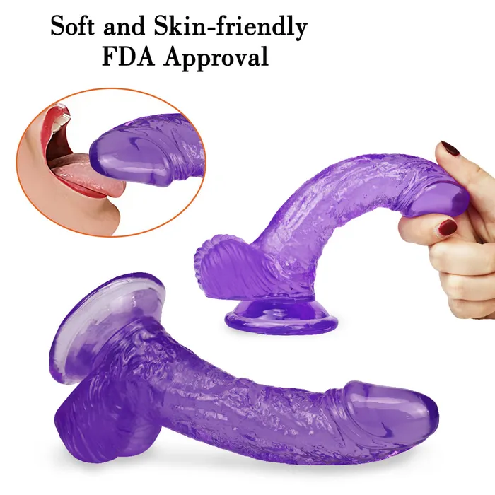 Dildos Purple curved dildo 