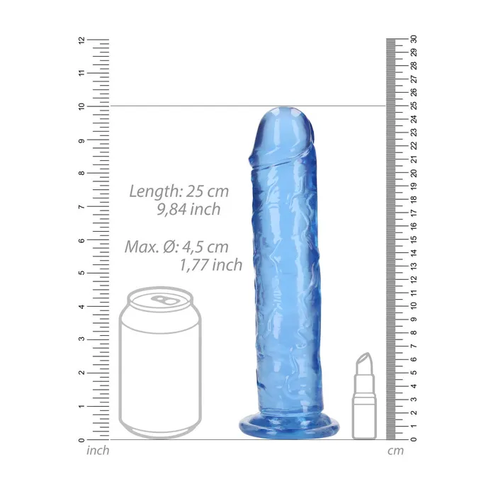 Dildos Shots Toys Jelly Dildo Real Rock Crystal Clear 9 Blue