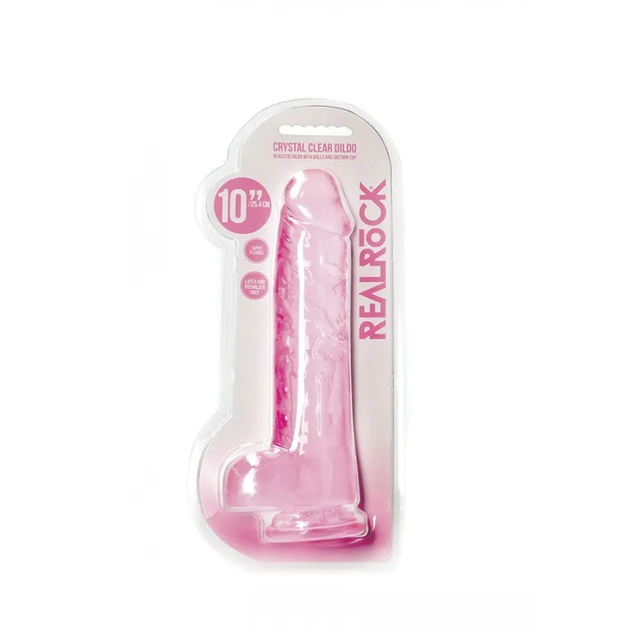 Dildos Shots Toys Realistic Jelly Dildo Real Rock Crystal Clear 10 Pink