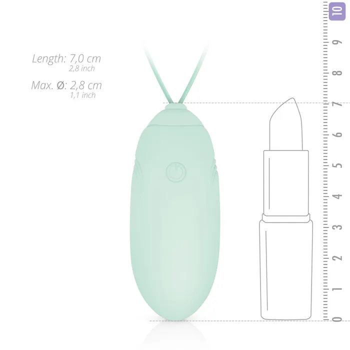 Easy Female Sex Toys Powerful Wireless Rechargeable Silicone Luv Egg Green