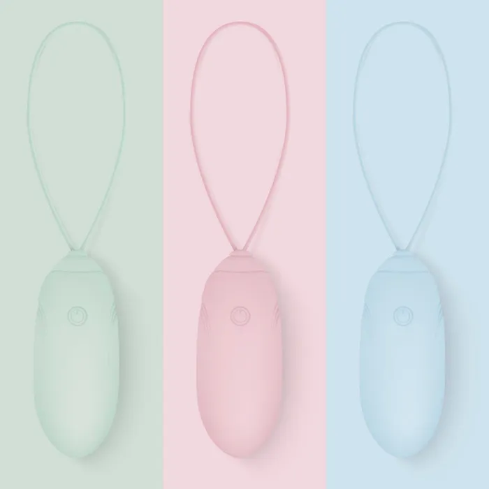 Easy Female Sex Toys Powerful Wireless Rechargeable Silicone Luv Egg Green