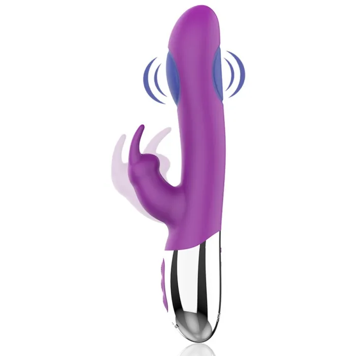 Female Sex Toys 1Sexy Combi rechargeable silicone rabbit vibrator