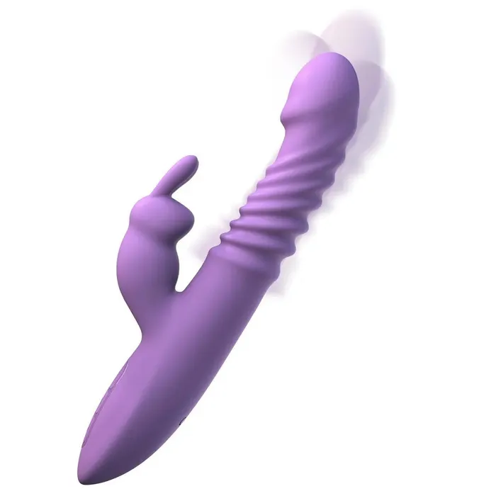 Female Sex Toys Pipedream Rechargeable rabbit vibrator made of silicone Fantasy purple